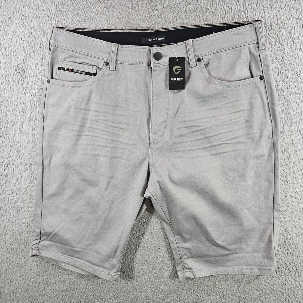 Fried Denim Mens Gray Stretch Casual Shorts Size 38 NEW NWT